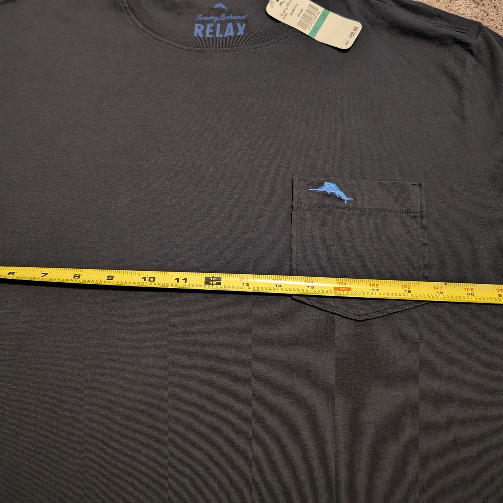 Brand New W/Tags Men's Tommy Bahama Black Long Pocket Sleeve Shirt Size Large - Picture 7 of 10